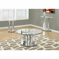 Daphnes Dinnette 20 in. dia Brushed End Table, Silver DA380544